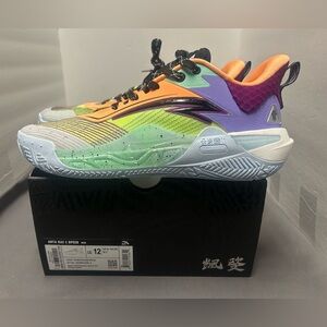 Anta Model 8125B1128S-2 Kai 1 Speed Men's 13, 12 Green/Purple/White.